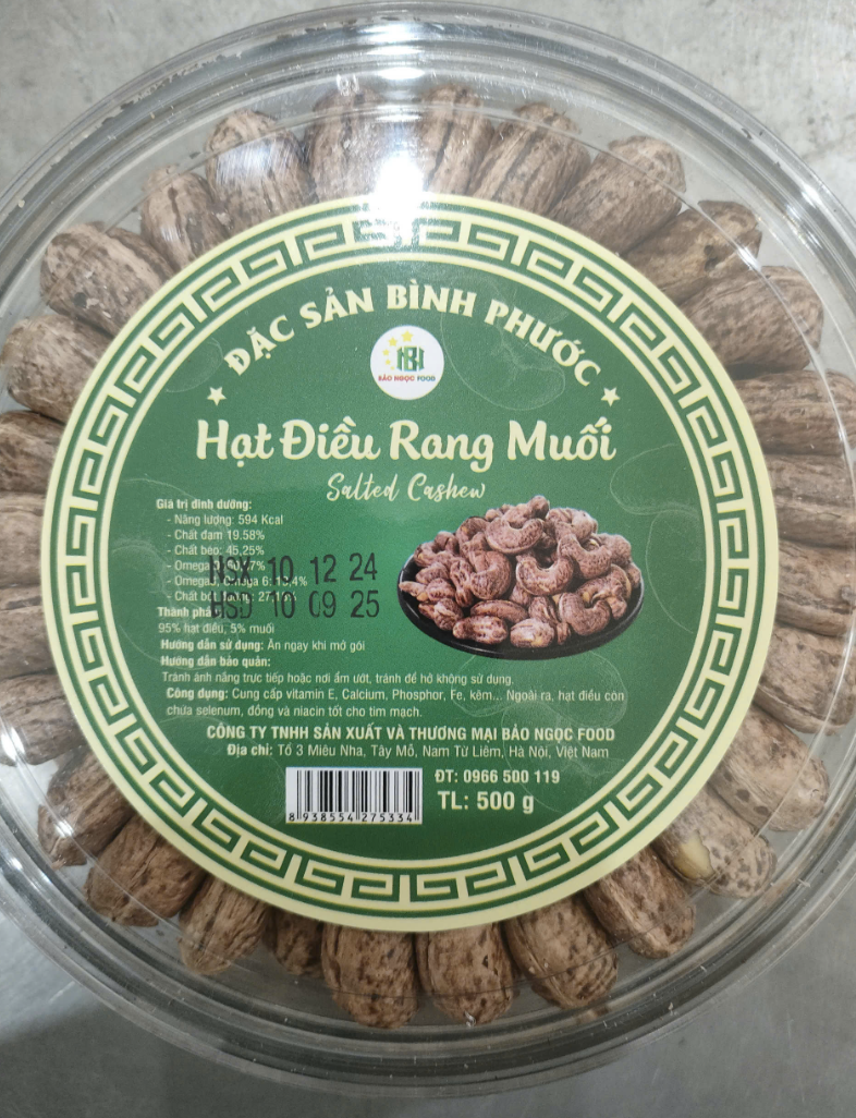 Hạt Điều Bảo Ngọc Food 500g